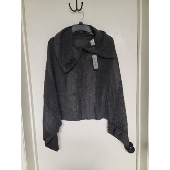 ~ NWT - womens grey lemoda pullover/shawl - Picture 1 of 4